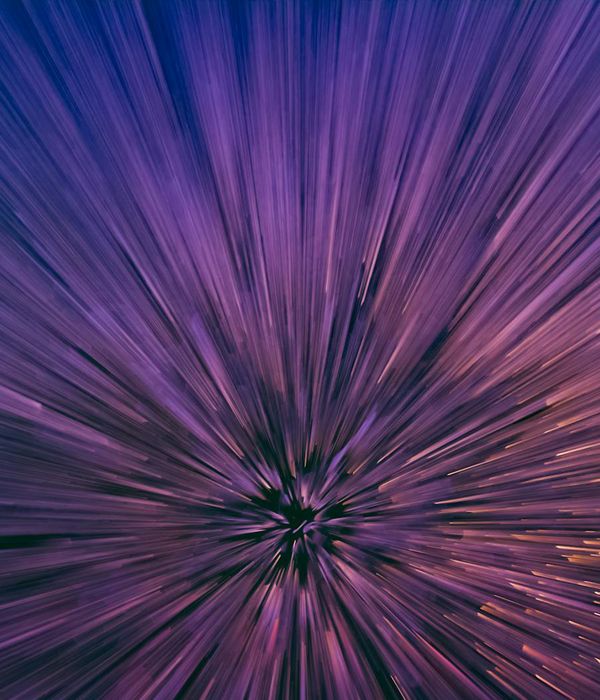 Abstract image showing rhythmic lines in neon purple.